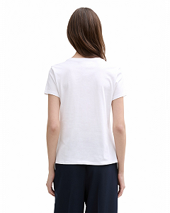 Футболка DENIM women's  1045417-20000 Tom Tailor Білий XL synthetic.ua - Фото 1