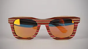 Женские деревянные очки Rizes, красные synthetic.ua - Фото 1