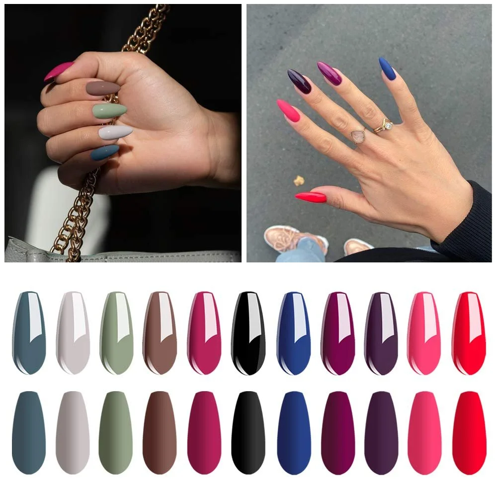 Гель-лак Vishine Nude Grey Rose Red Pastel Colours для гелевих нігтів, набір 12 x 8 мл, фото №1