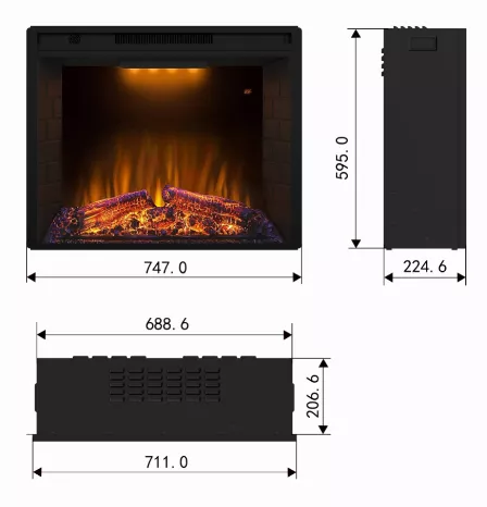 Електрокамін Royal Goodfire 28 LED, фото №3