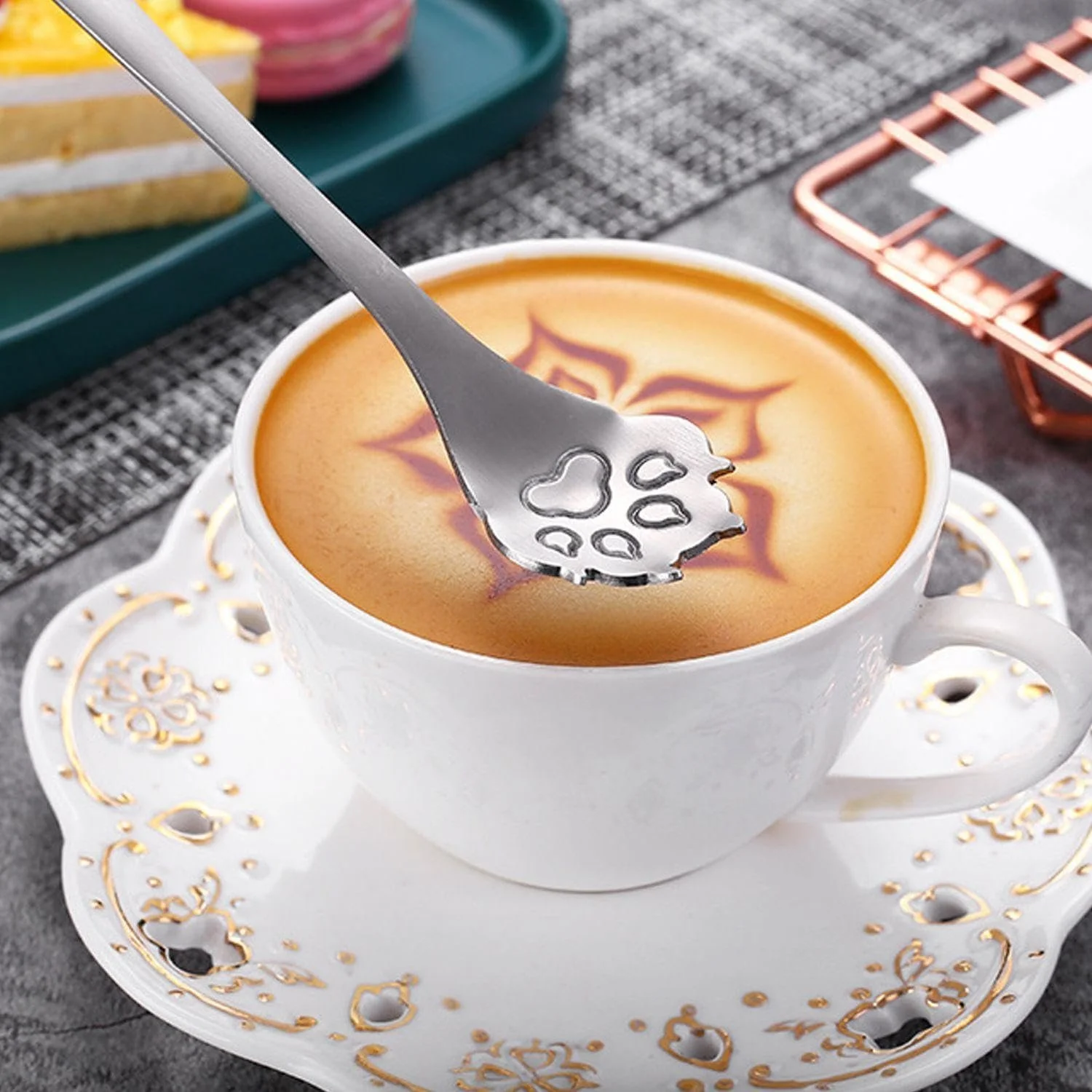 Ложка Cat Paw Brandless 2 шт, Ложка Dog Paw Brandless 2 шт, нержавеющая сталь, милые столовые приборы, фото №4