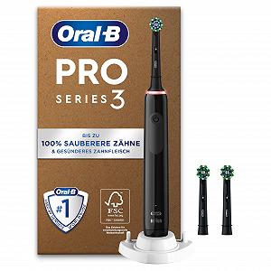 Зубна щітка електрична Oral-B Pro Series 3 Plus Edition, 3 режими, контроль тиску 360 градусів, чорний - Фото 1