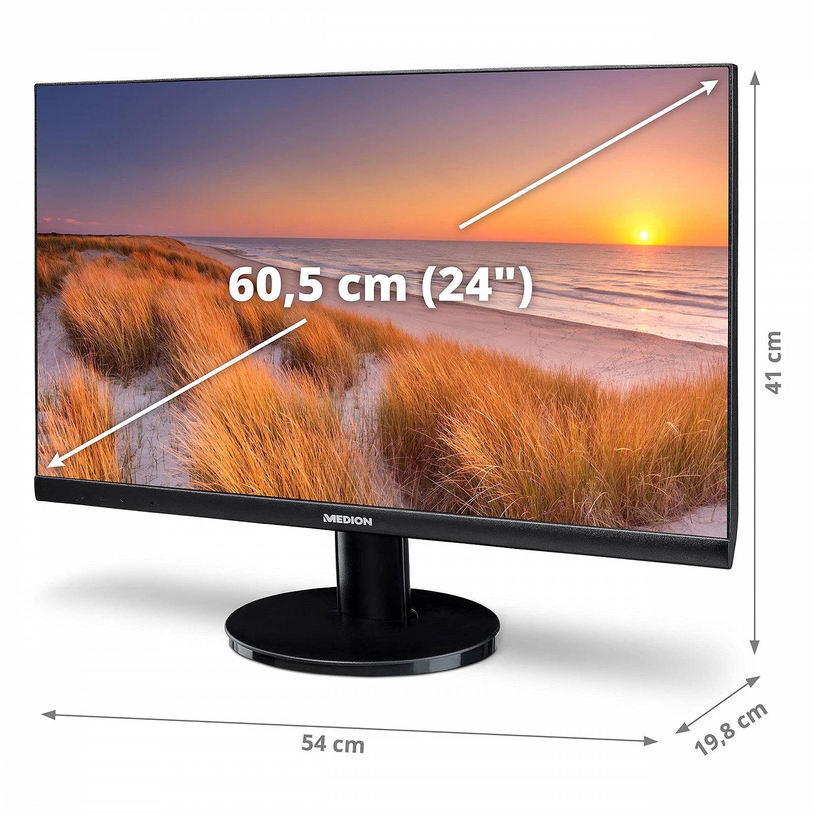 Монітор MEDION MD P52408 60.5 см (24 дюйма) Full HD Широкоформатний Чорний, фото №5