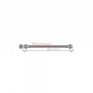 Тормозной шланг METZGER 4110123 для SUZUKI, задний мост слева, задний мост справа - Фото 1