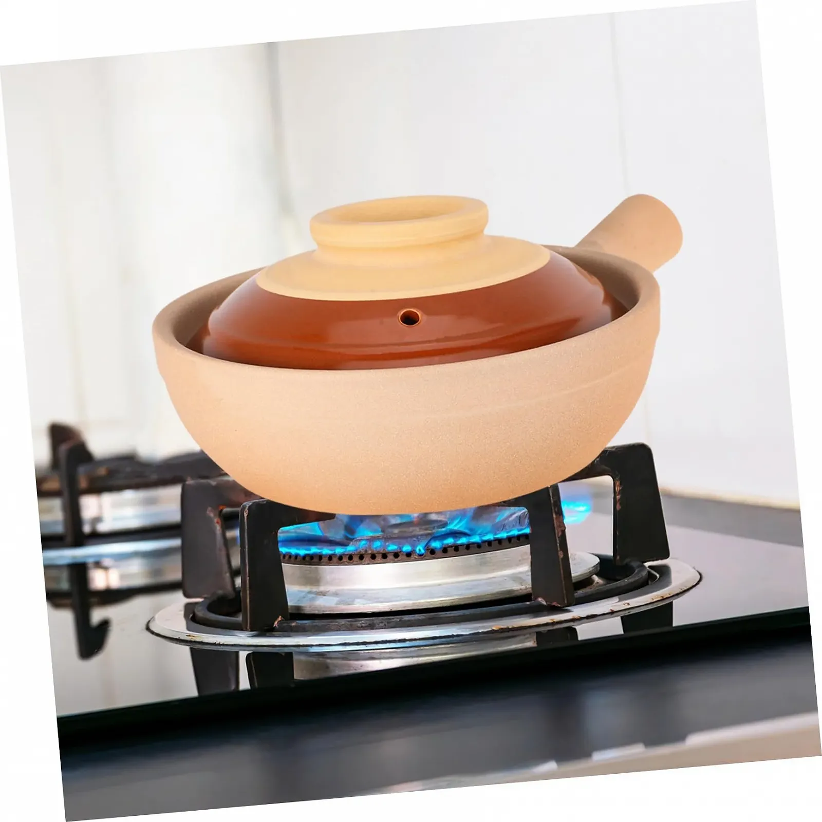 Горшок для приготовления керамический с крышкой Традиционный дизайн, фото №6