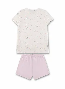 Пижама Sanetta для девочек короткая Off-White synthetic.ua - Фото 1