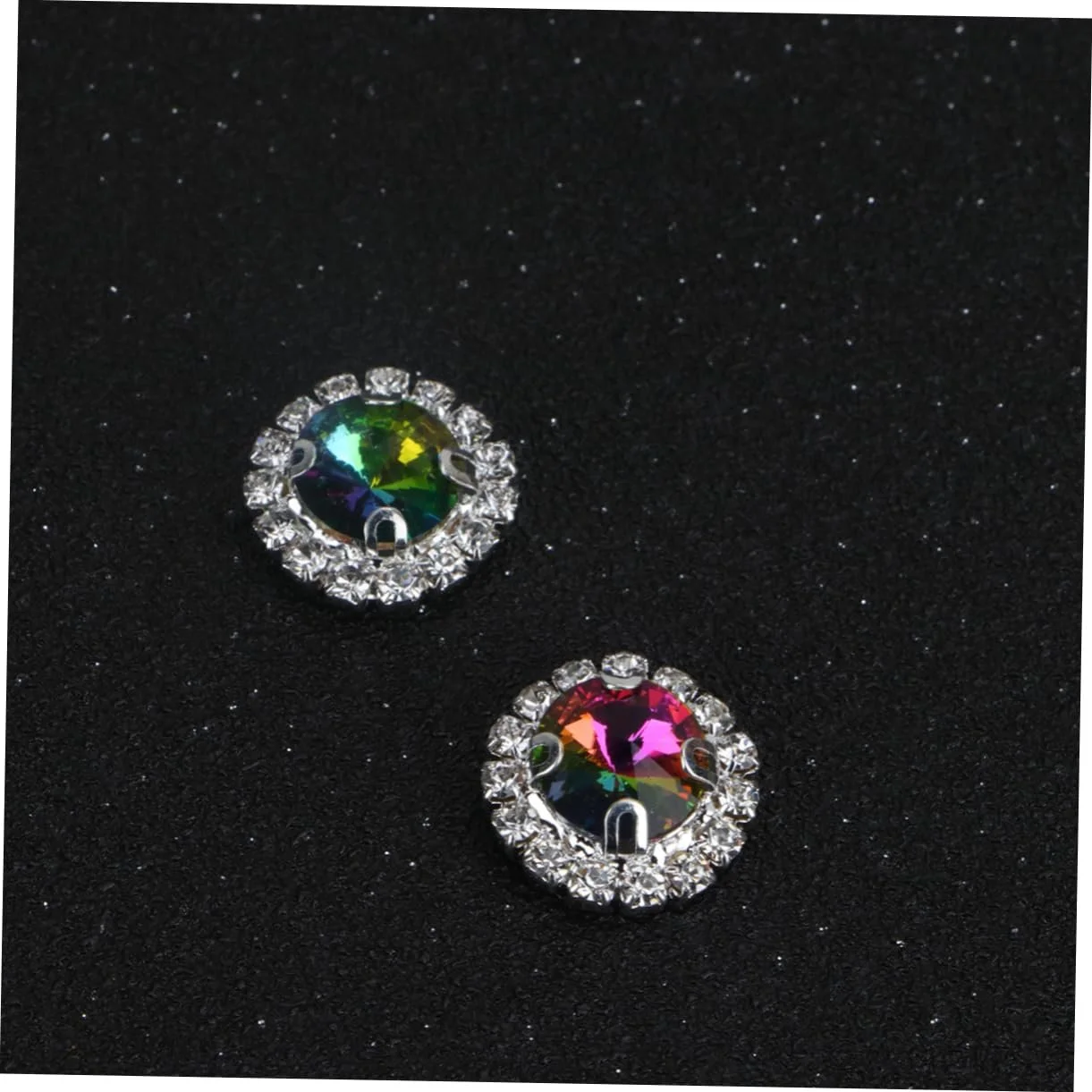 Стразы Плоские Operitacx Разноцветные Круглые, 20 шт., фото №4