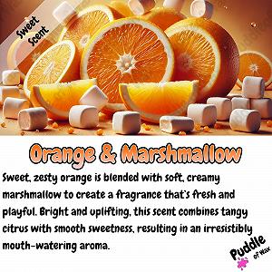 Гель-мило для душу Puddle of Wax Orange and Marshmallow з натуральними оліями та каоліновою глиною 150 г synthetic.ua - Фото 1