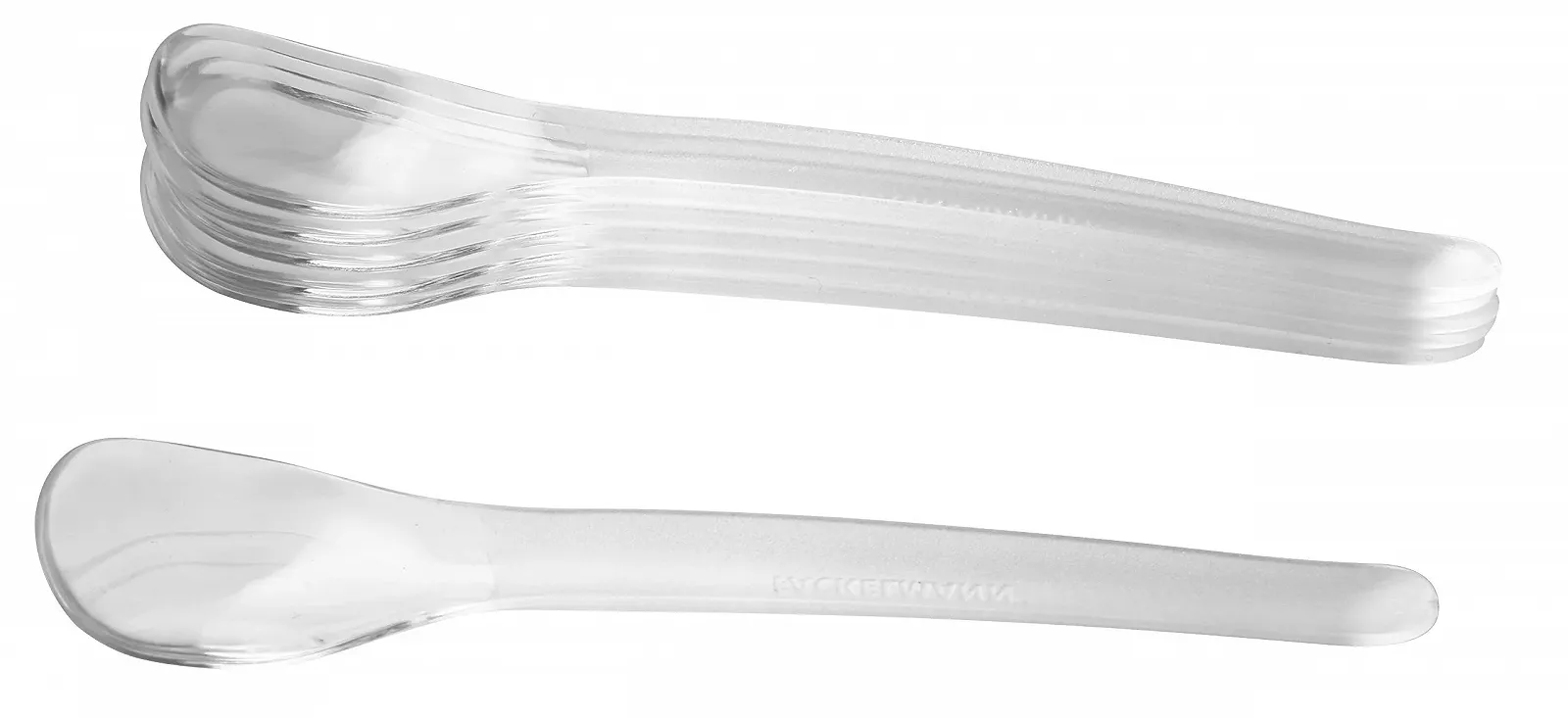 Ложка Fackelmann Plastic Squeeze для ікри/десерту, 6 шт., прозора, фото №2