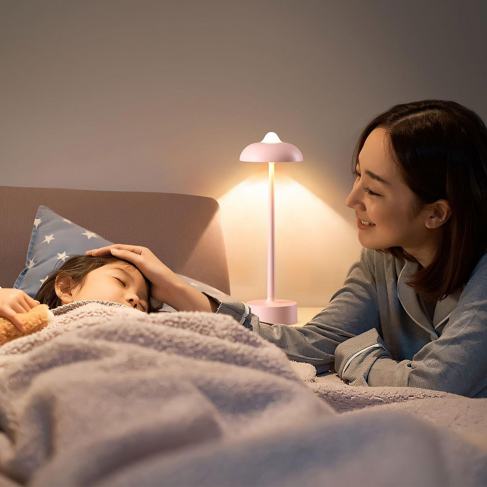 Настільна лампа DAWALIGHT акумуляторна LED сенсорна IP44 2700-6500K рожева, фото №2