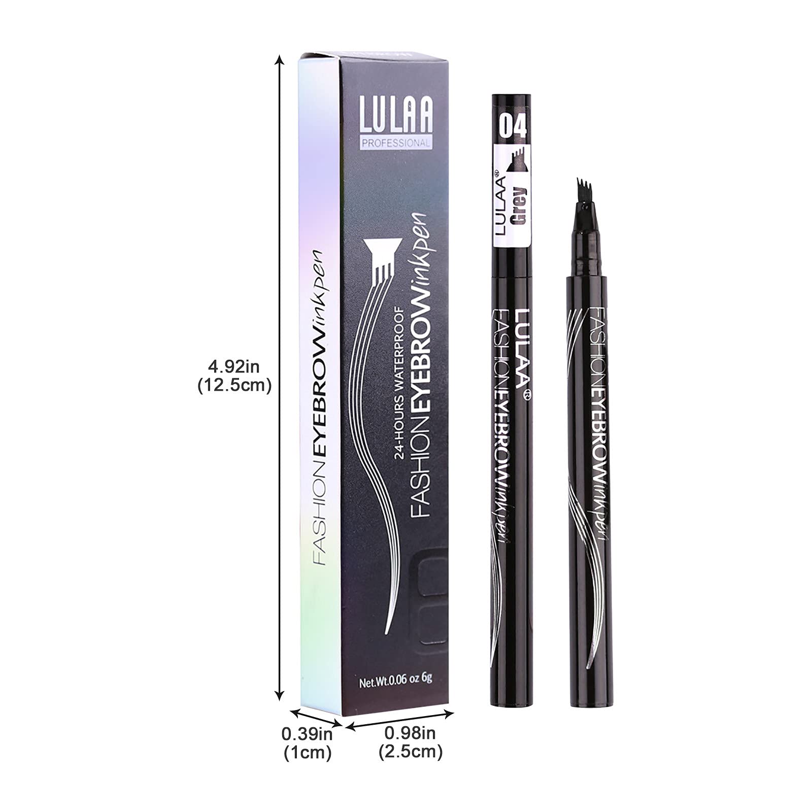 Олівець для брів Eyebrow Wax Colour Fork Heads Black Liquid Eyebrow Pencil 4 Point Eyebrows D One Size, фото №3