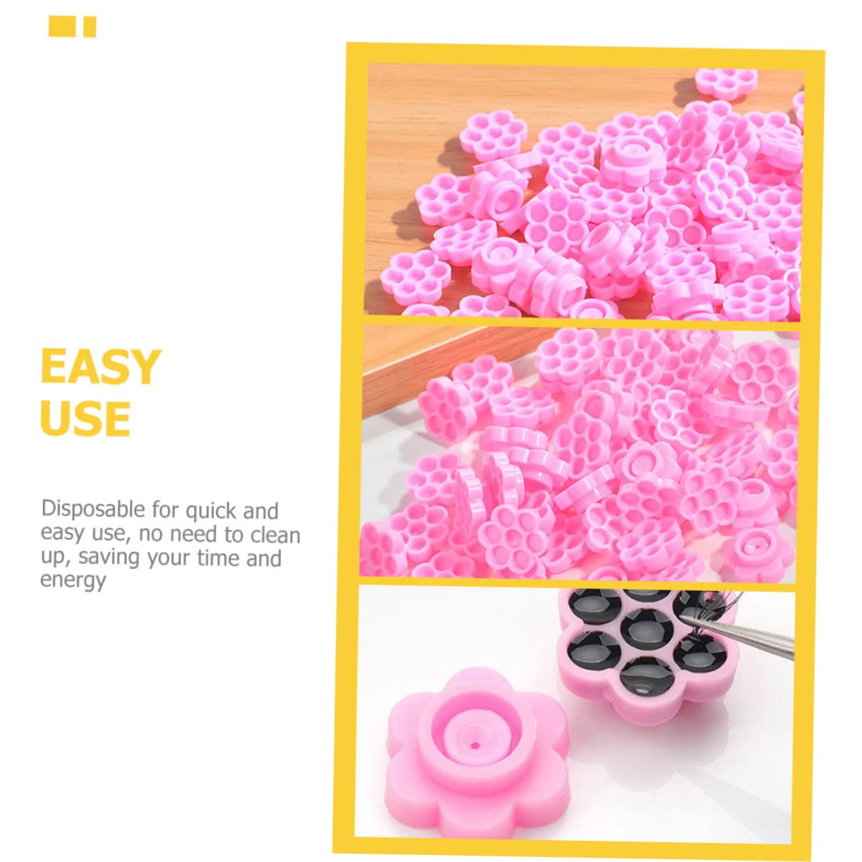 Держатель для клея для ресниц Angoily Набор 600 цветочных чашек, фото №6 Держатель для клея для ресниц Angoily Набор 600 цветочных чашек, фото №6