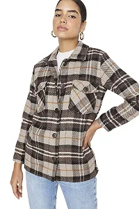 Пальто TRENDYOL Классический Черный Стандартный synthetic.ua - Фото 1