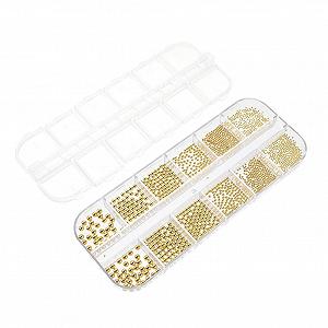 Шарики для ногтей Сталь Золотой - Фото 1