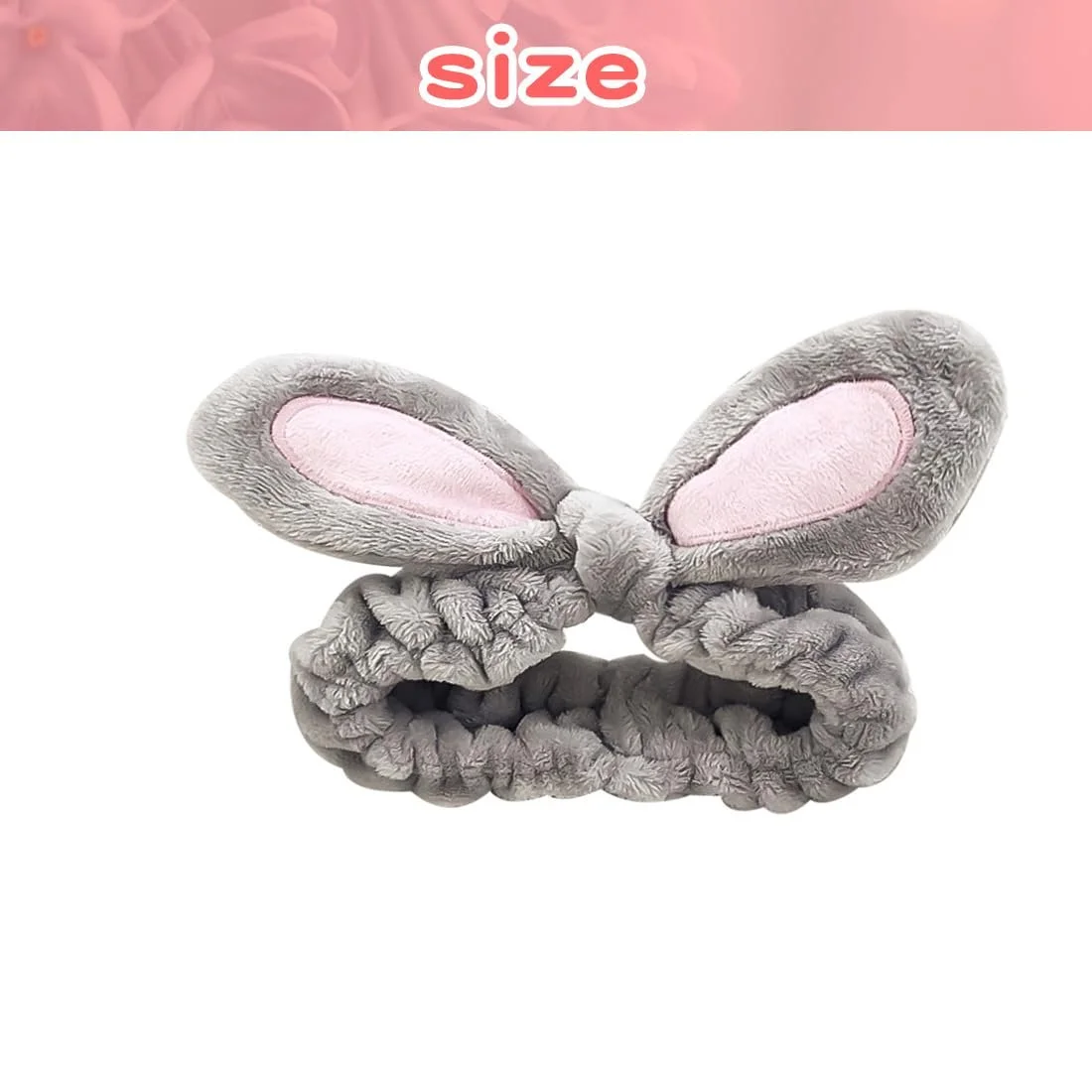 Пов'язка FUKPO Вушка кролика Сірий, Білий, фото №3 Пов'язка FUKPO Вушка кролика Сірий, Білий, фото №3