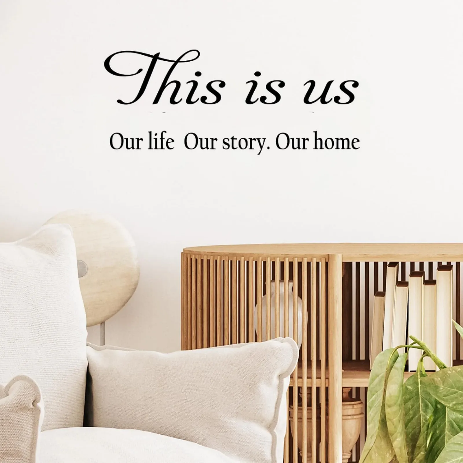 Наклейка на стіну "Das sind wir Unser Leben" Цитати для дому Самоклейна 57 x 22 см, фото №5