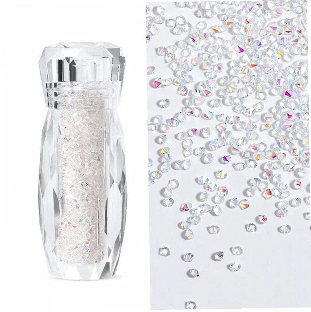 Намистини для нігтів Crystal Caviar 1 пляшка, кришталеві мікроскляні кульки, фото №4