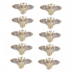 3D Декор для ногтей Пчелы 10 шт, сплав, материал для маникюра, украшения для ногтей для вечеринок и повседневного использования - Фото 1