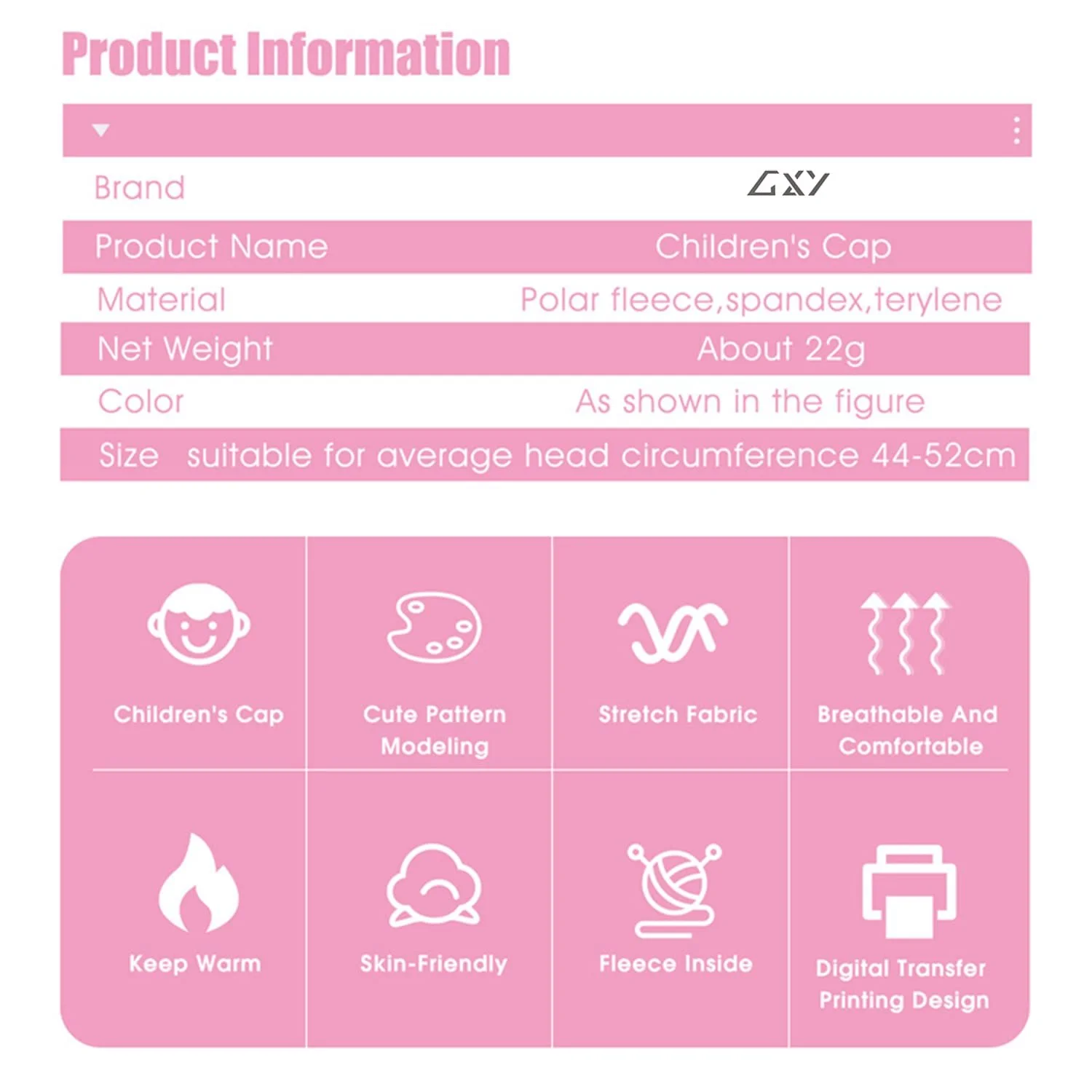 Велосипедна шапка GOXUNYUAN Дитяча зимова флісова, фото №2