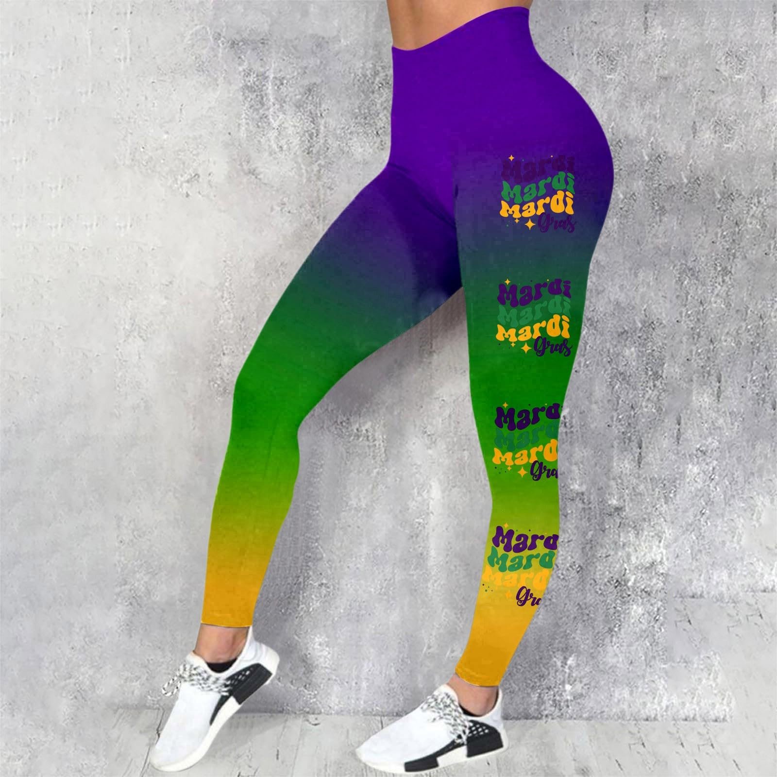 Легінси Hanraz Кольорові Жіночі 80-х Tights 70-х Спортивні Легінси - Контроль Живота Push Up Стрейч Легінси Йога Тематична Вечірка Маскарадні Костюми, фото №3