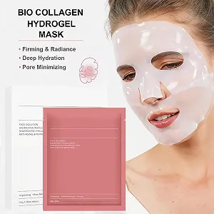 Гідрогелева маска для обличчя Organic Collagen, глибоко зволожуюча (4 шт./уп.) synthetic.ua - Фото 1