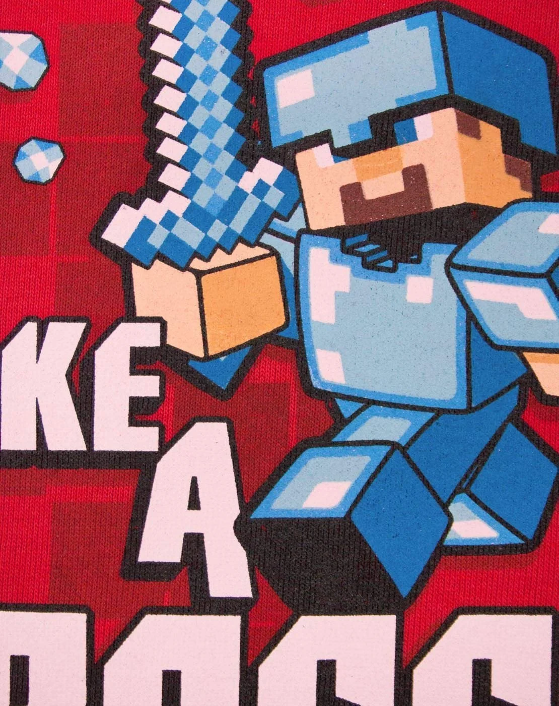 Світшот Minecraft Like a Chef Steve для хлопчиків, червоний, з довгими рукавами, фото №8