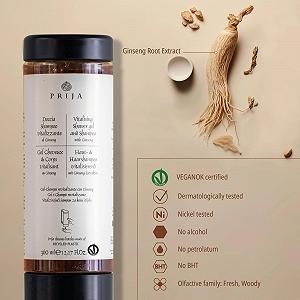 Гель для душу та шампунь Prija Skin & Hair Shampoo Revitalising з женьшенем 360 мл (набір із 18 шт.) synthetic.ua - Фото 1