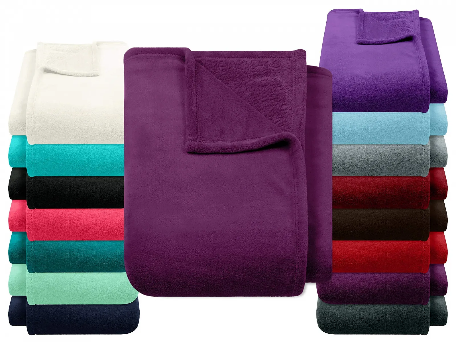 Покривало npluseins Фліс Кораловий Надзвичайно М'яка та Пухнаста 1523.2204 Приблизно 150 x 200 см Ягідна, фото №1