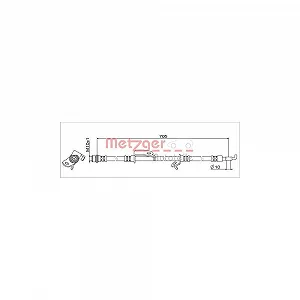 Тормозной шланг METZGER GREENPARTS 4111519 для TOYOTA LEXUS, передний левый - Фото 1