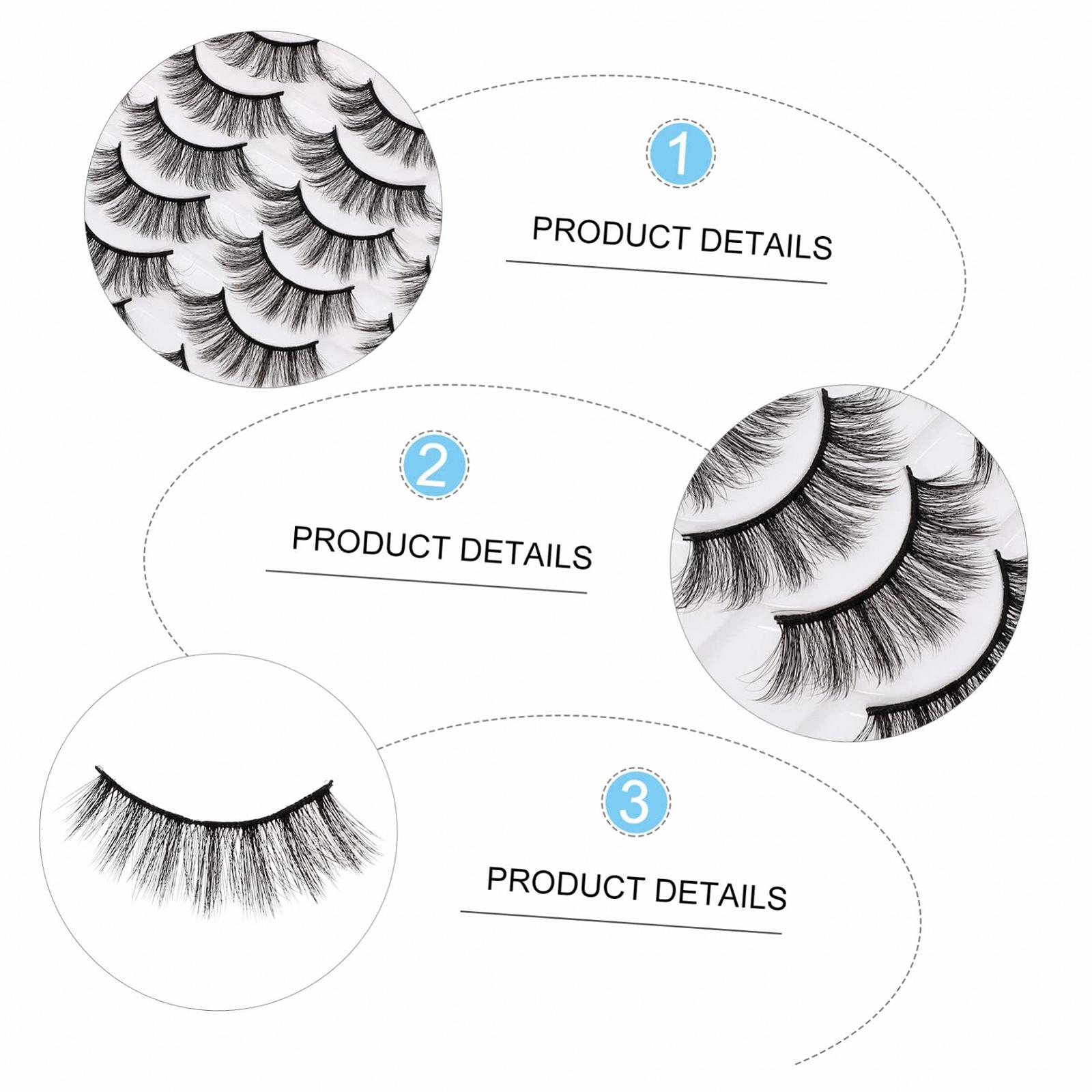 Ресницы Angoily 8 Boxes 5D No Glue Reusable Chemical Fibre, фото №7