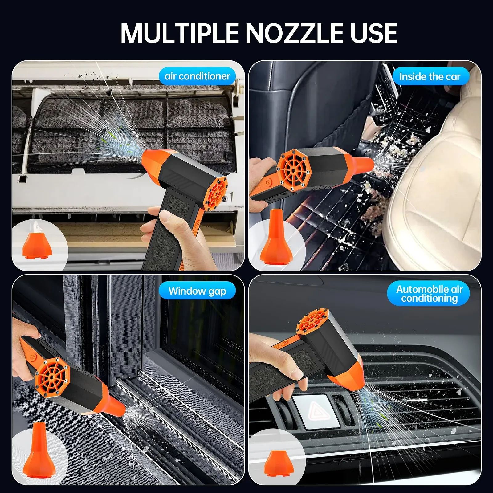 Електрична повітродувка BGFOX 130,000 RPM LED-дисплей Turbo Blower, фото №3 Електрична повітродувка BGFOX 130,000 RPM LED-дисплей Turbo Blower, фото №3