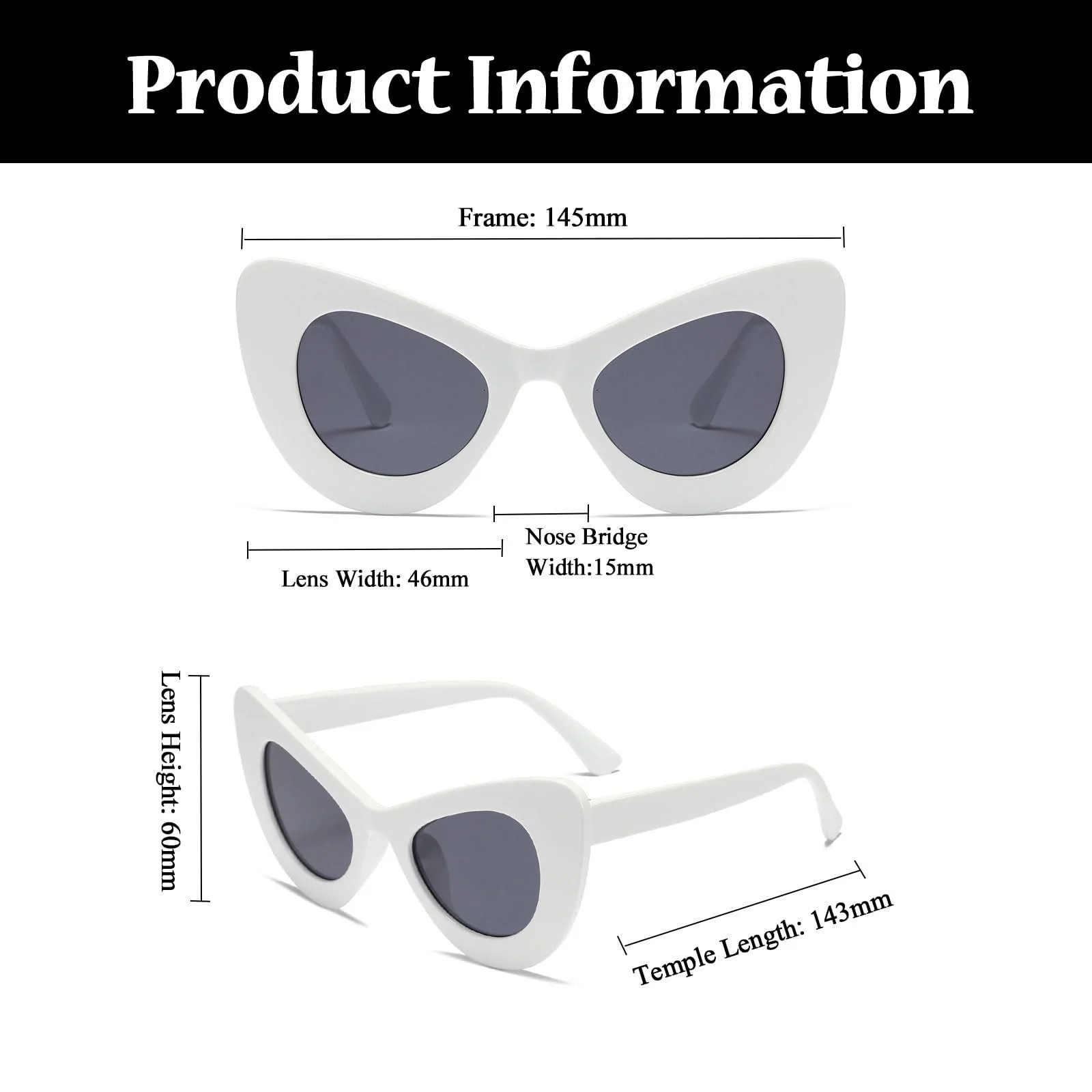 Сонцезахисні окуляри Котяче око LJCZKA Модні Вінтажні Круглі, фото №3 Сонцезахисні окуляри Котяче око LJCZKA Модні Вінтажні Круглі, фото №3