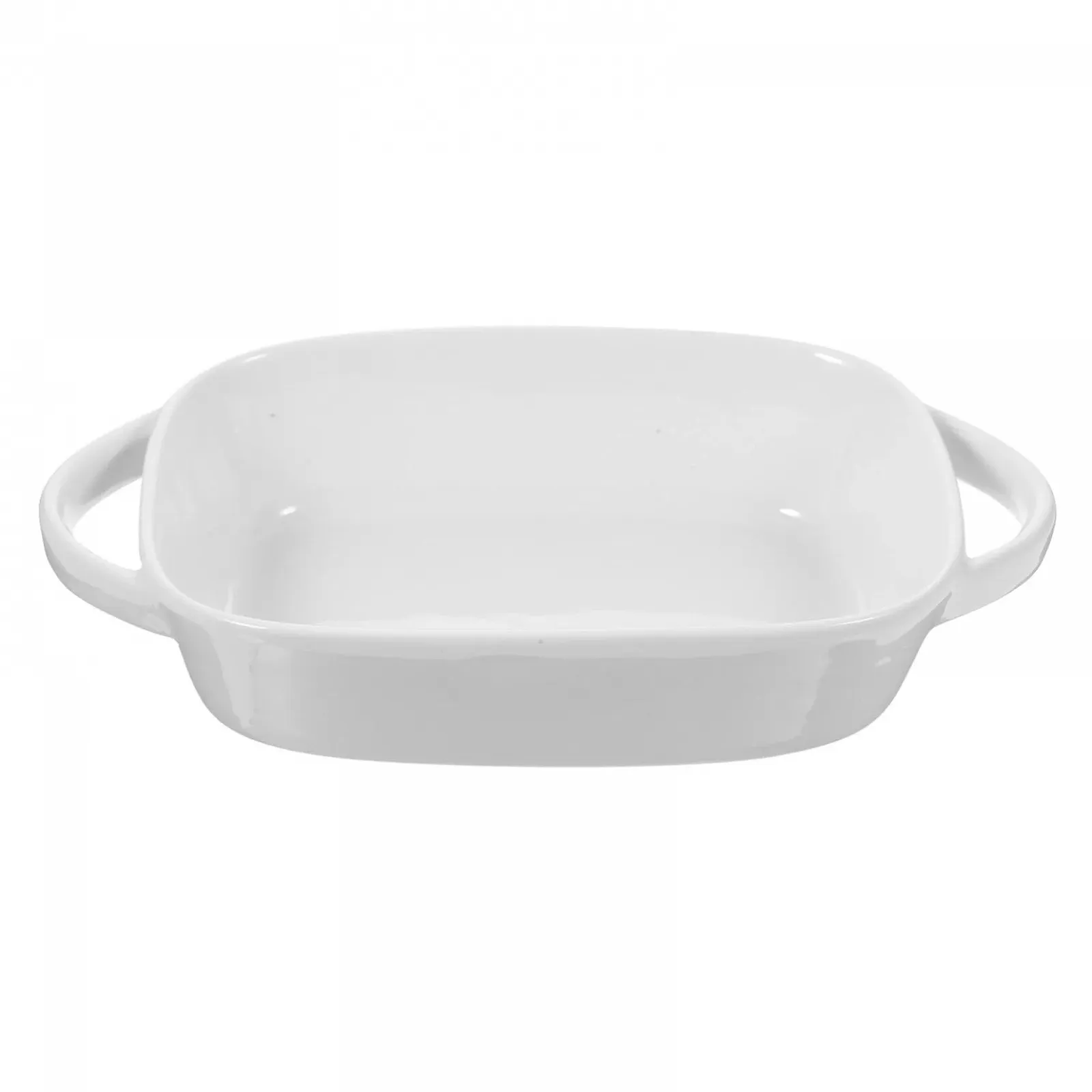 Форма для запекания керамическая прямоугольная с двойными ручками Белая, фото №1 Форма для запекания керамическая прямоугольная с двойными ручками Белая, фото №1