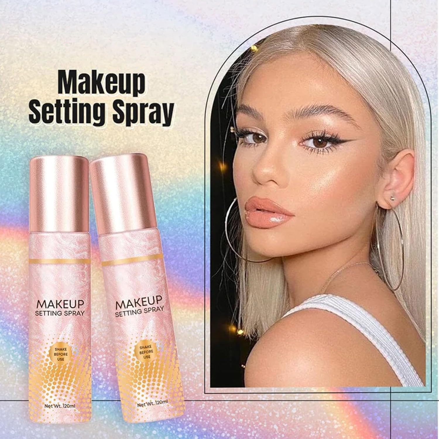 Спрей Glamstay+ для фіксації макіяжу на обличчі Зволожуючий Контроль олійності Ультралегкий Матовий Спрей для макіяжу Довготривалість Зволоження Шкіри Полегшення сухості і стягнутості шкіри (3 штуки), фото №2