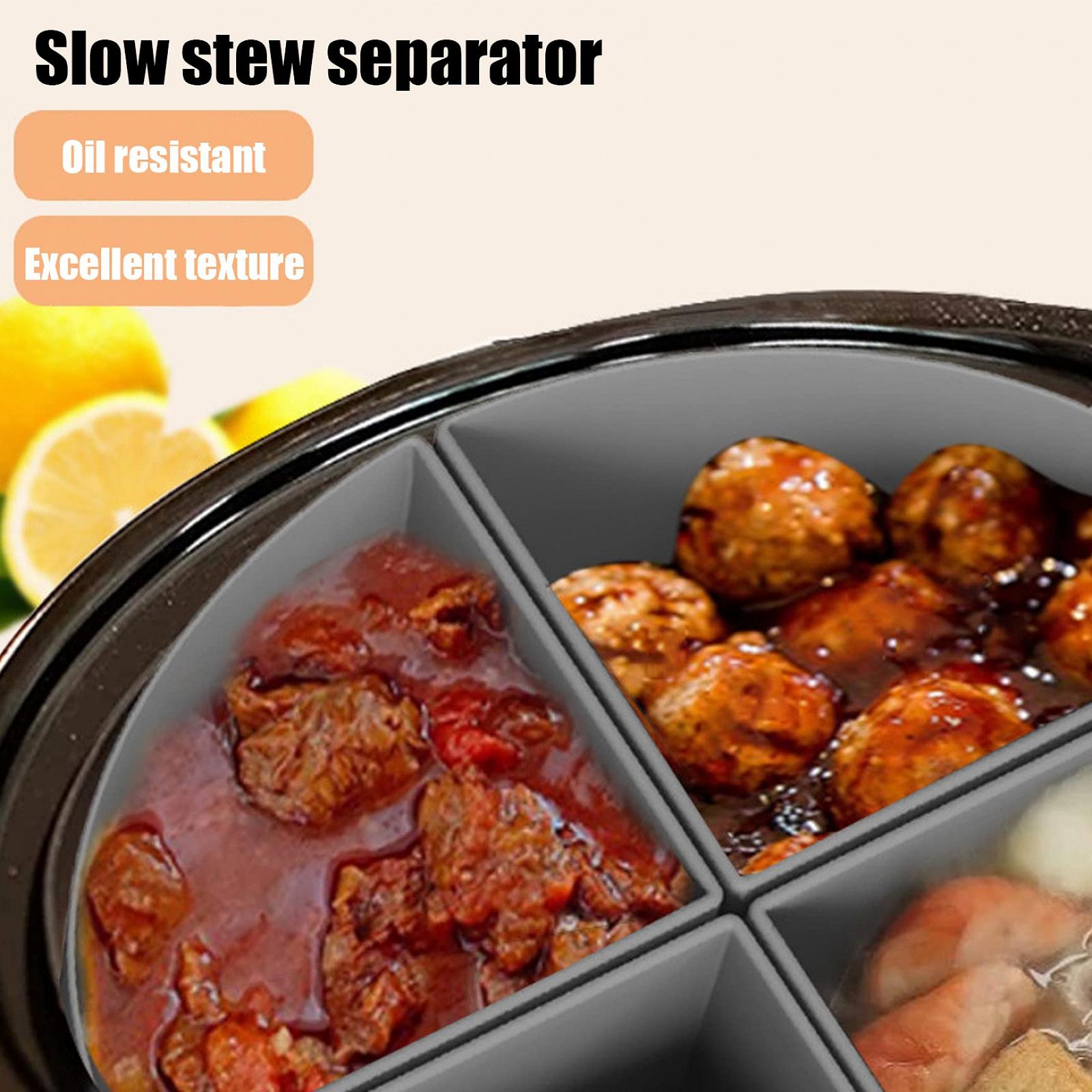 Медленноварка SMELEYOU Медленноварка Разделитель Вкладыш Силиконовый Карман 6 Кварт 4 Штуки Серый, фото №6 Медленноварка SMELEYOU Медленноварка Разделитель Вкладыш Силиконовый Карман 6 Кварт 4 Штуки Серый, фото №6