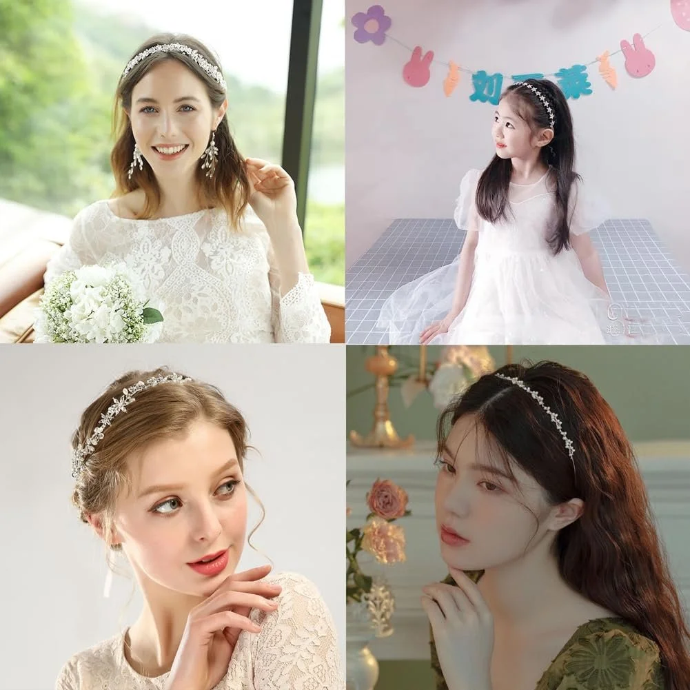 Обруч для волосся зі стразами, фото №4