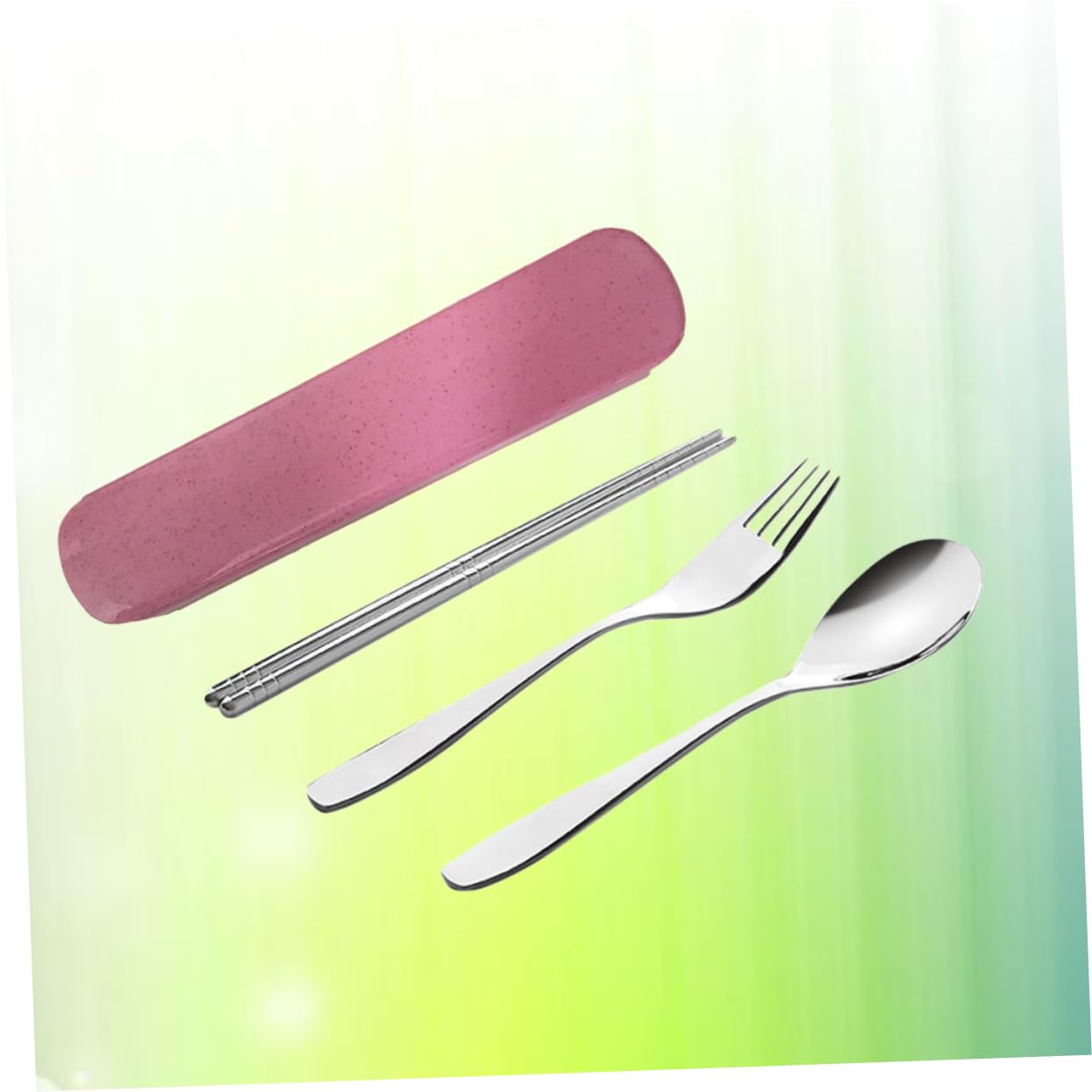 Набор Sosoport Besteck Четыре предмета Ложка Палочки и нейлоновая сумка Розовый, фото №2 Набор Sosoport Besteck Четыре предмета Ложка Палочки и нейлоновая сумка Розовый, фото №2