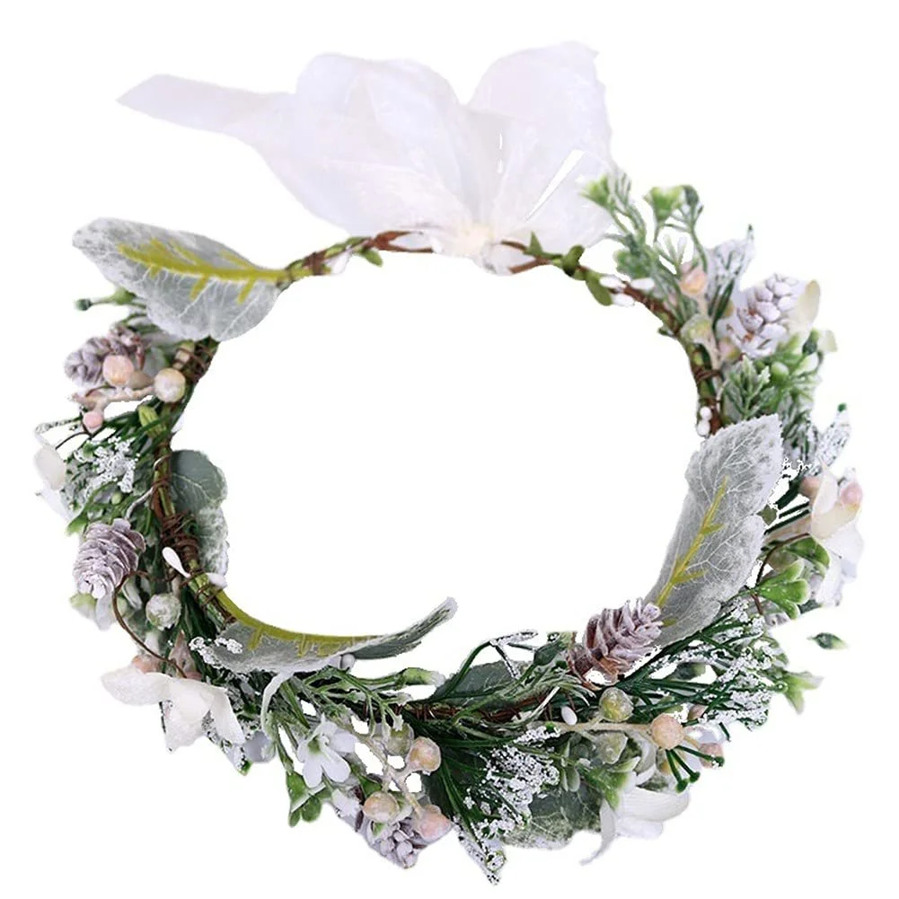 Вінок на голову штучні квіти, фото №1