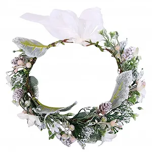 Венок на голову искусственных цветов. - Фото 1