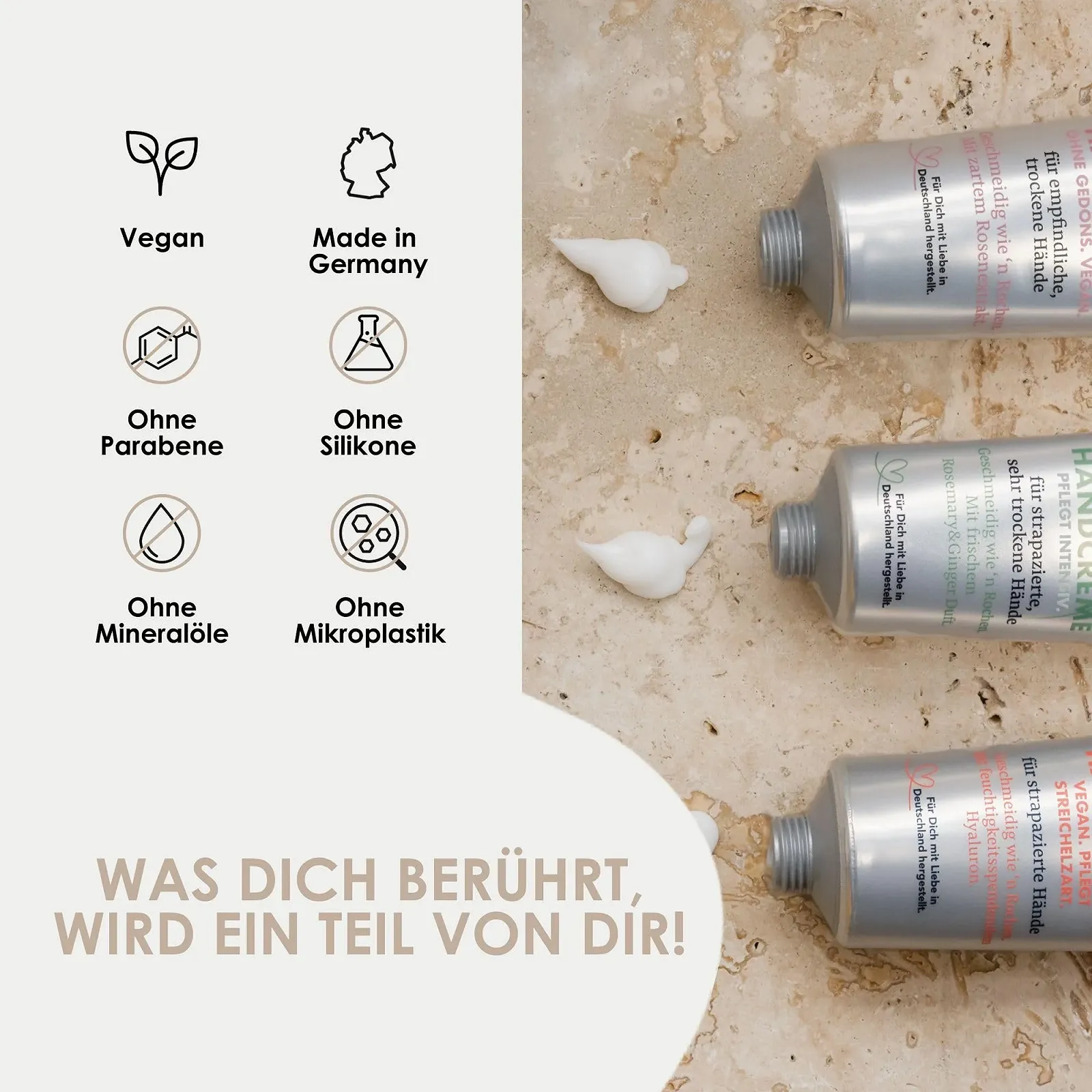 Крем для рук Jean & Len для догляду за сухими руками, веганська формула, нейтральний, 75 мл, фото №7