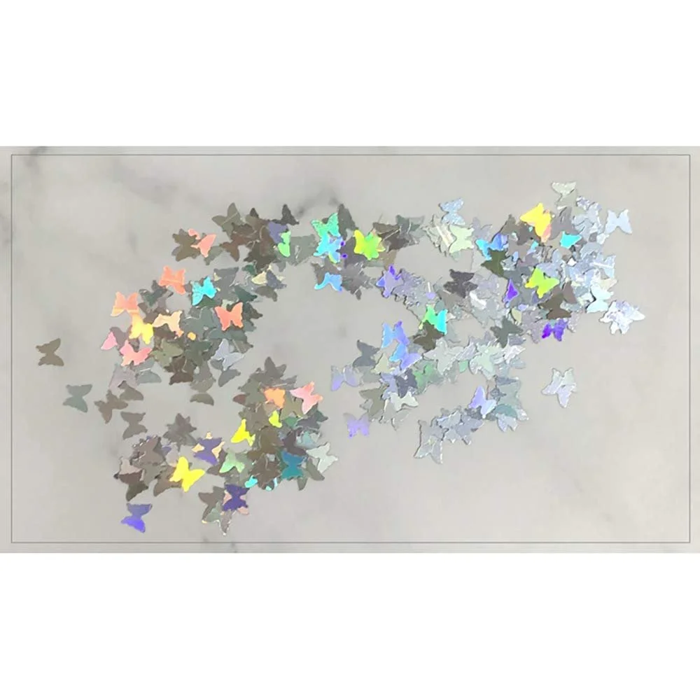 Блестки для ногтей Бабочки Градиентные 3D Тонкие Голографические, 2 коробки, фото №2