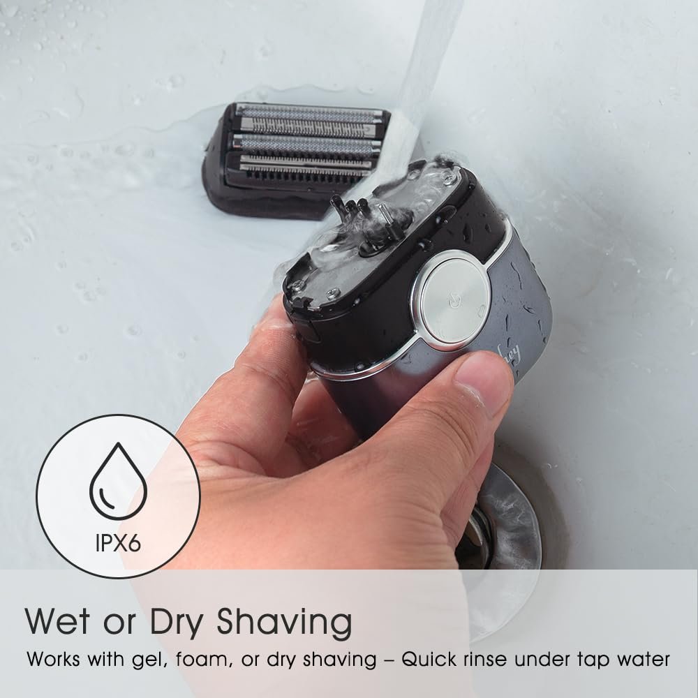 Електробритва Amurhey Mini чоловіча IPX7 Wet & Dry з дорожнім чохлом, фото №8 Електробритва Amurhey Mini чоловіча IPX7 Wet & Dry з дорожнім чохлом, фото №8