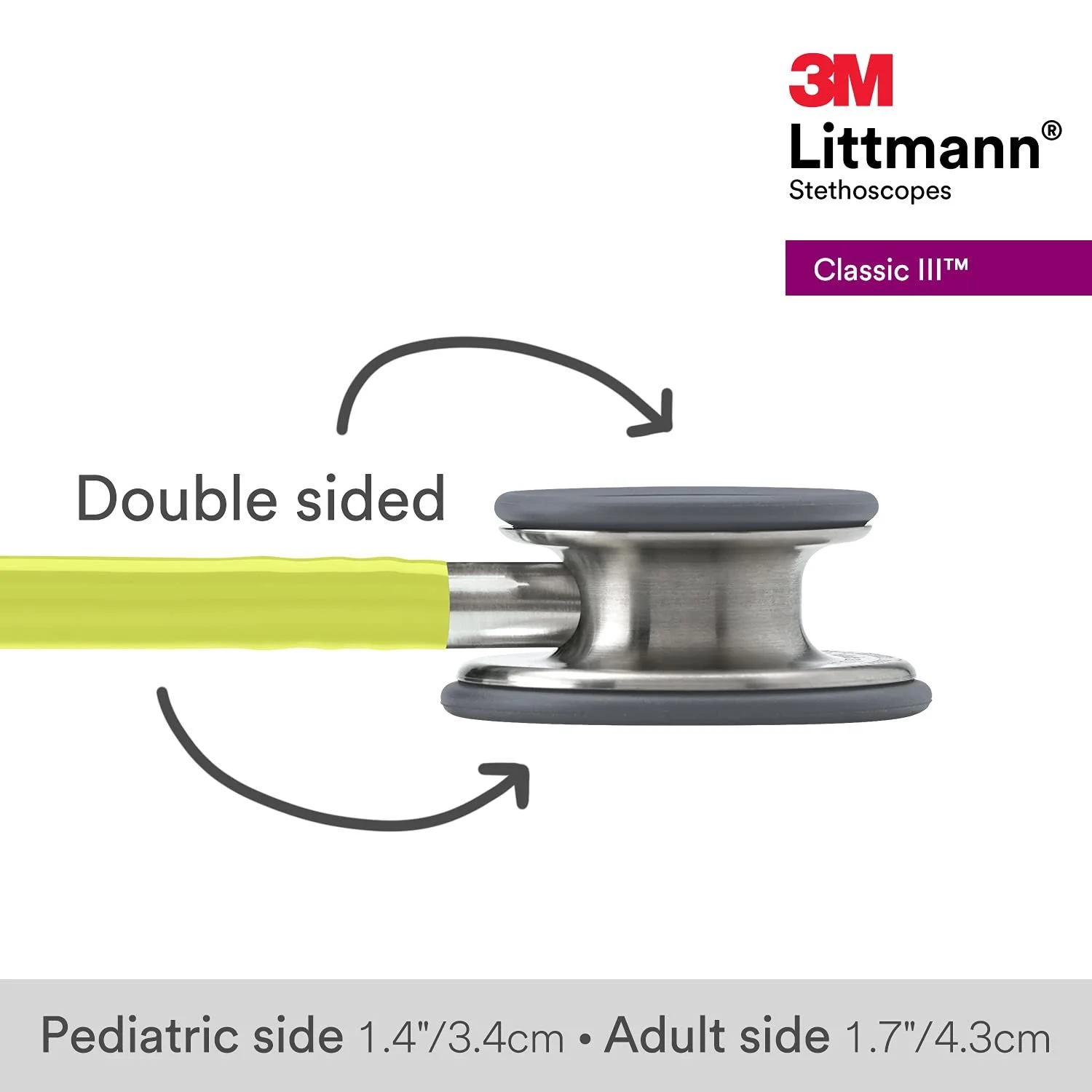 Стетоскоп 3M Littmann Classic III 69 см Желтый, фото №3