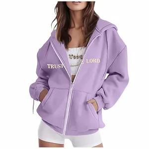 Женская Толстовка на Молнии, Худи, Куртка, Oversize, Большие Размеры, на Молнии, Свитшот с Капюшоном, Спортивная Куртка, Женская Переходная Куртка, Худи synthetic.ua - Фото 1