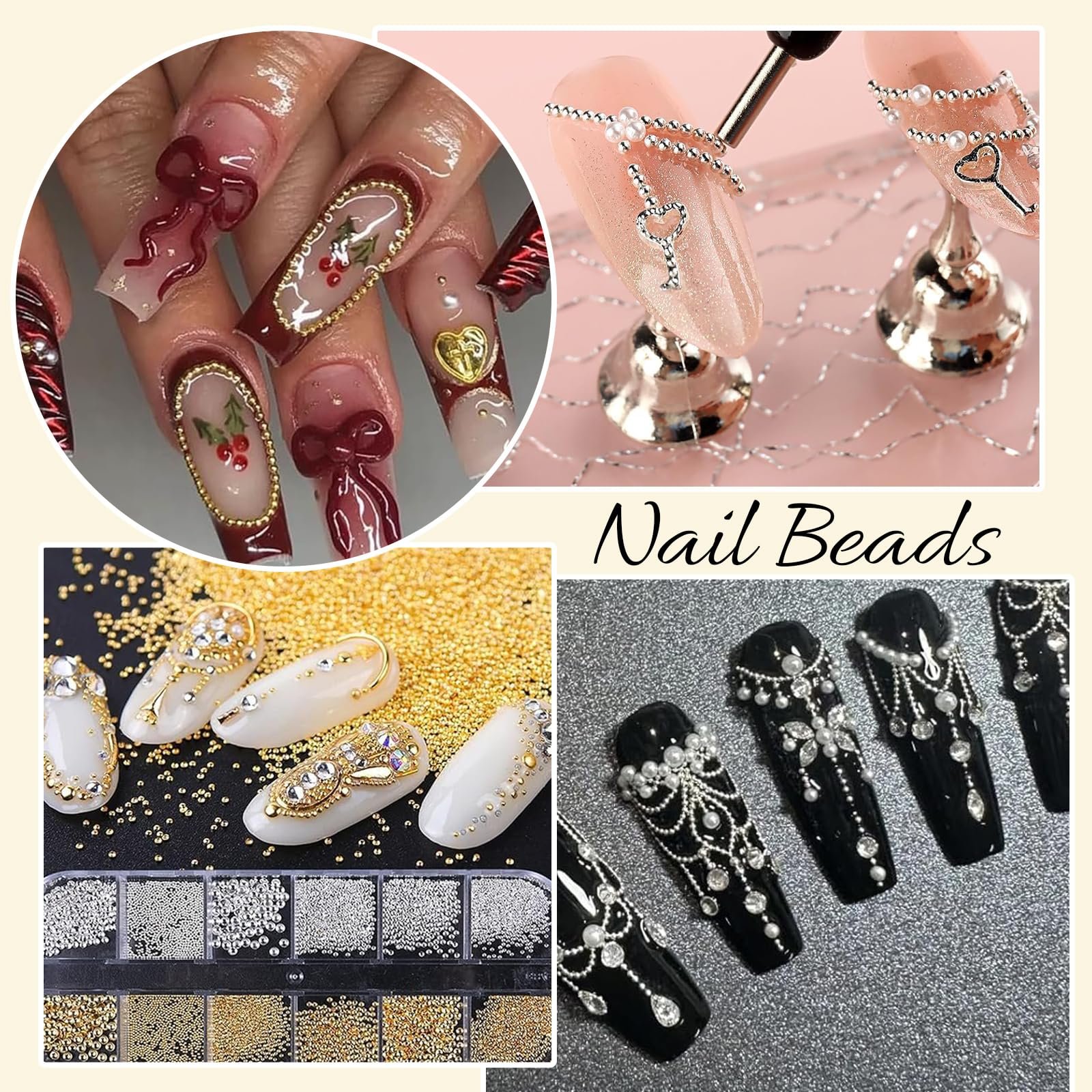 Ікра для нігтів 2 коробки, включно з пінцетом, фото №5