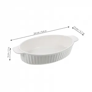 Форма для запекания Ipetboom керамическая овальная с двумя ручками жаропрочная synthetic.ua - Фото 1