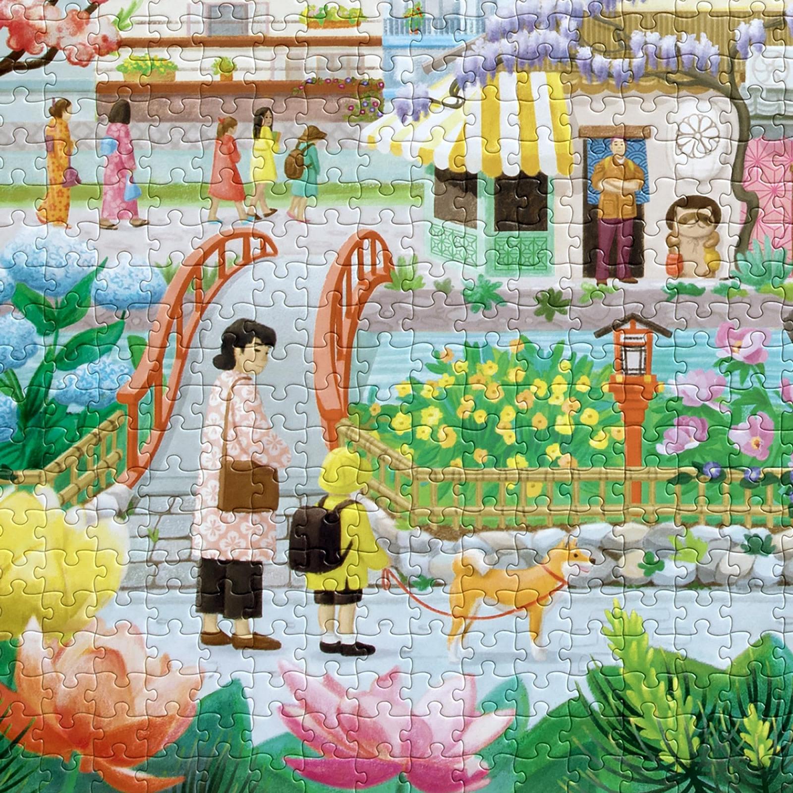 Пазл Eeboo Seasons in Kyoto 1000 элементов Картонный 58,5 x 58,5 см, фото №1