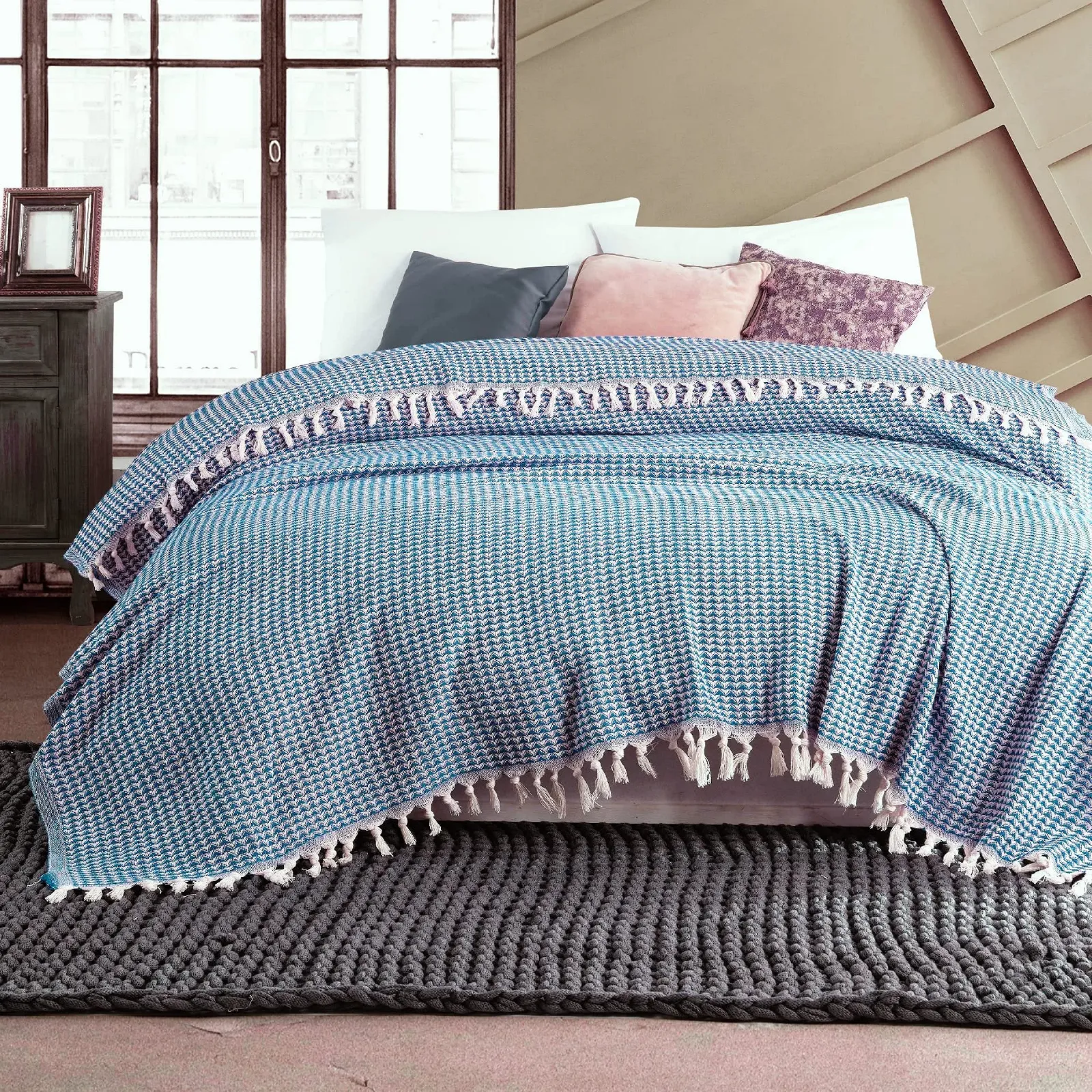 Покрывало Mixibaby Пирамида 200 x 230 см Синий, фото №1