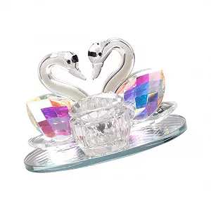 Мисочка для маникюра Lurrose Хрустальная Стеклянная Чашка в Форме Лебедя Прозрачная - Фото 1