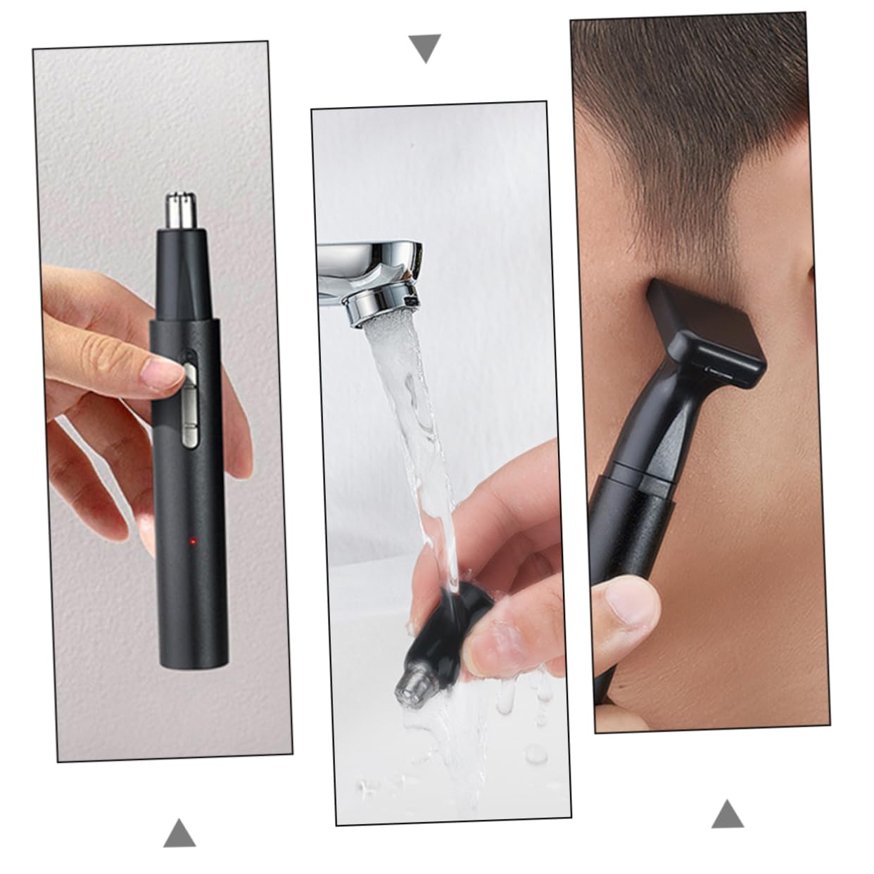 Триммер для волос Angoily 1 Set Nose Hair Trimmer Sideburn Remover Electric Razor 2 в 1 Aluminium, фото №4